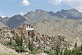 Ladakh - Lamayuru Gompa built on a mountain spur 